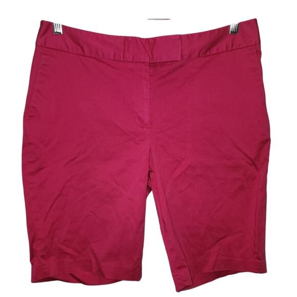 Liz Claiborne Barbie Pink Bermuda Jackie Shorts Plus Size 14 - Picture 1 of 5